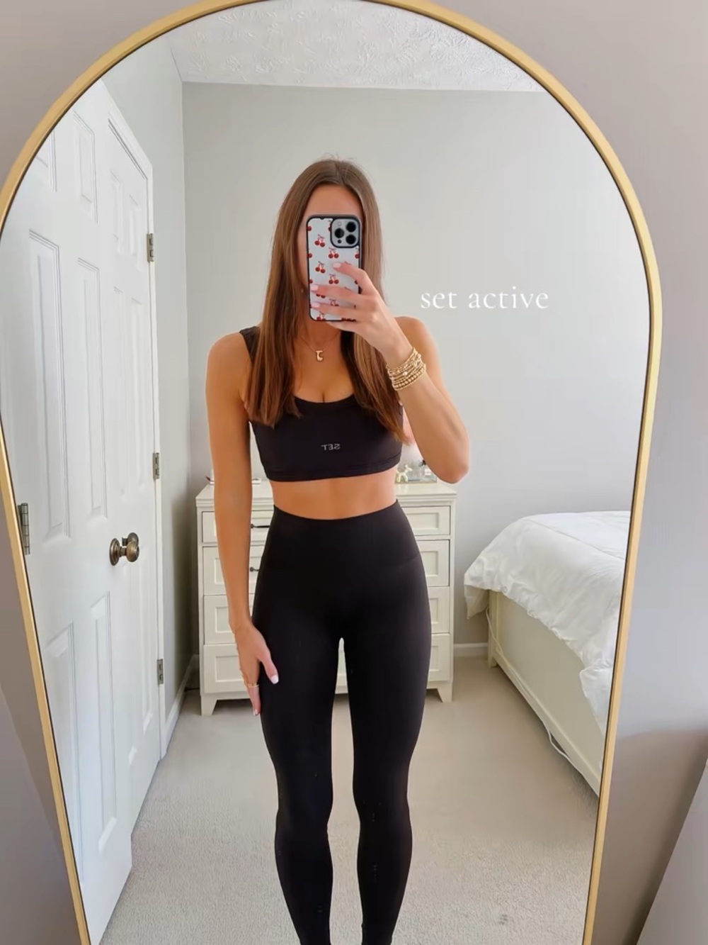 SET Active Sculptflex Power Hold Bra & High-Rise Leggings in Expresso